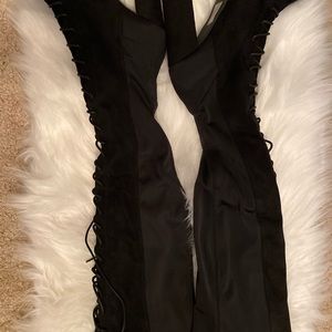 Brand new black suede effect contrast panels